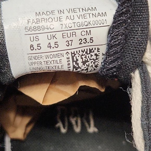 WOMENS CONVERSE CHUCK TAYLOR LIFT CABLE OX PLATFORM SIZE 6.5 568894C - Picture 10 of 10